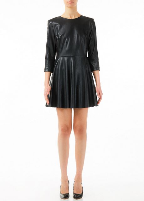 Robe courte simili cuir