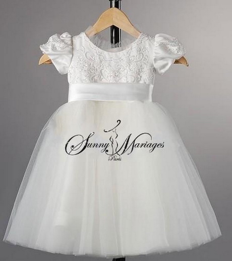 Robe ceremonie blanche fille