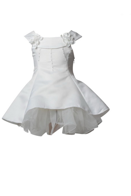 Robe ceremonie fille blanche et grise