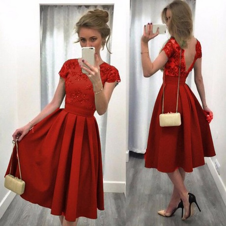 Robe bal de promo rouge