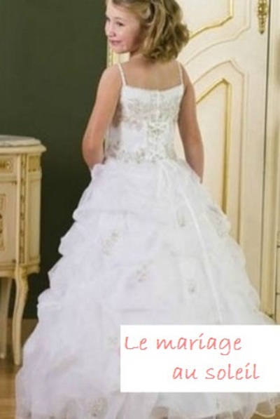 Robe blanche de ceremonie fille