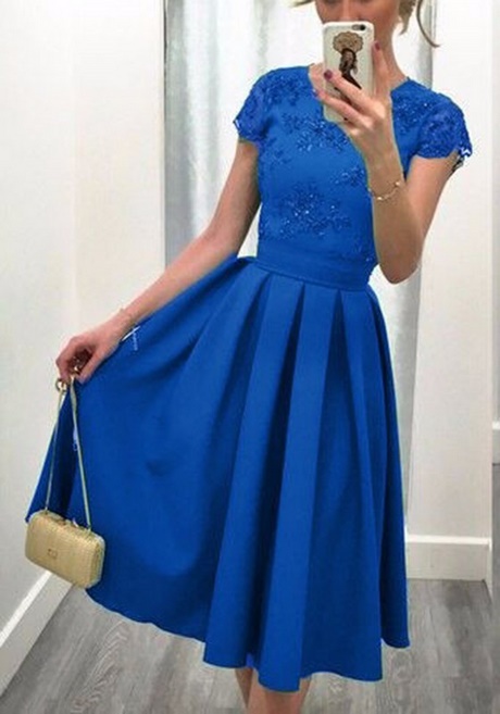 Robe bleu mi longue