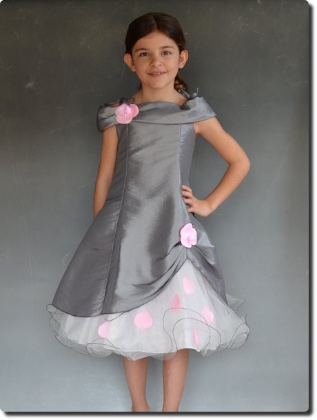 Robe ceremonie enfant rose