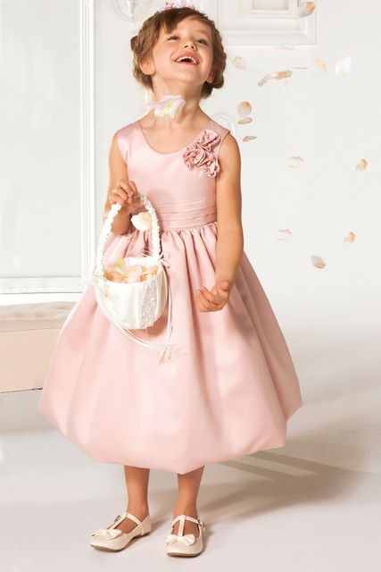 Robe ceremonie enfant rose