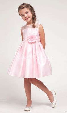 Robe ceremonie enfant rose