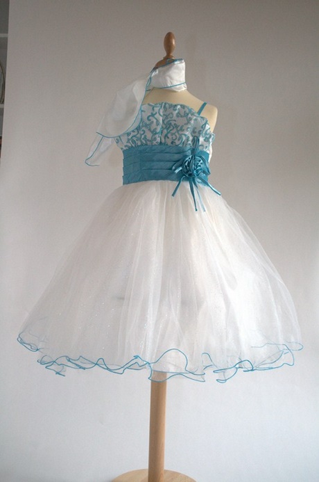 Robe ceremonie fille turquoise