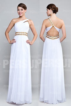 Robe de bal blanche longue