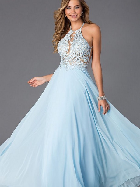 Robe de bal bleu ciel