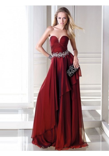 Robe de bal bordeau