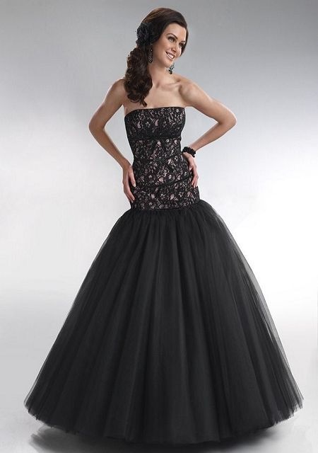 Robe de bal noir longue