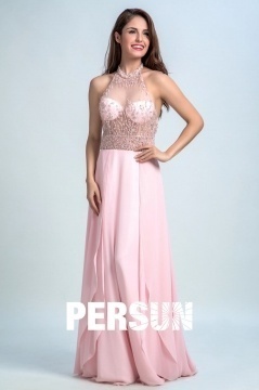 Robe de bal rose pale