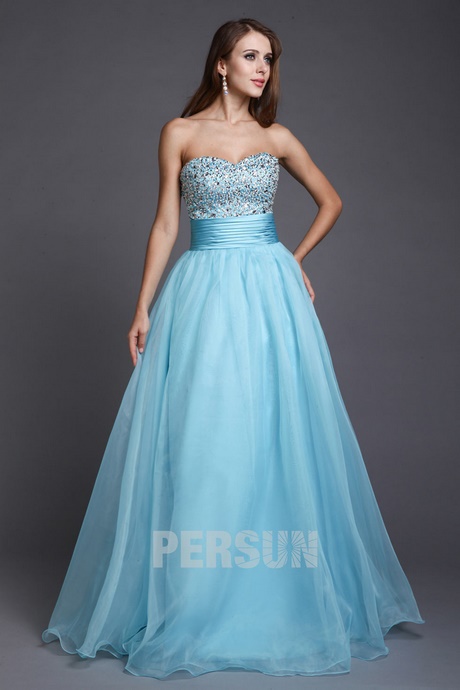 Robe de bal turquoise