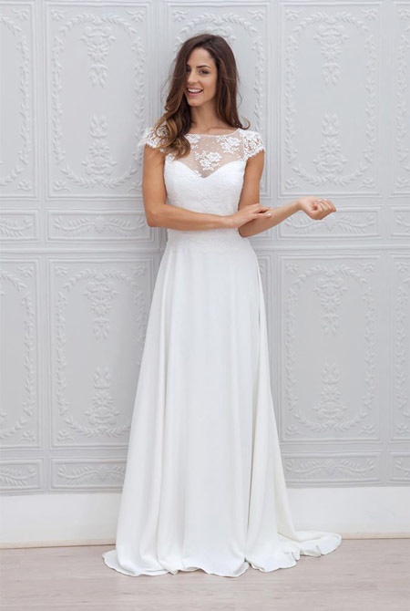 Robe de mariee simple dentelle