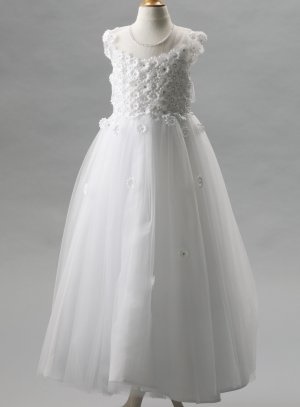 Robe fille blanche communion