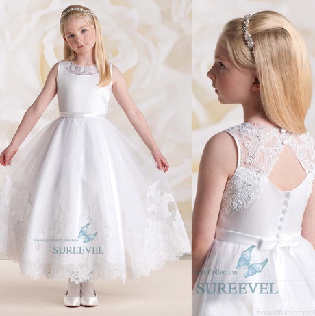 Robe fille blanche communion