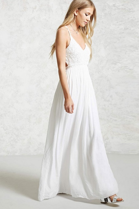 Robe longue blanche ete