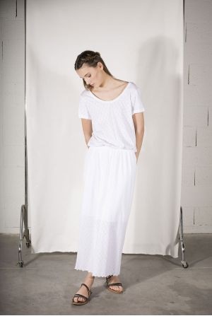 Robe longue manche longue blanche