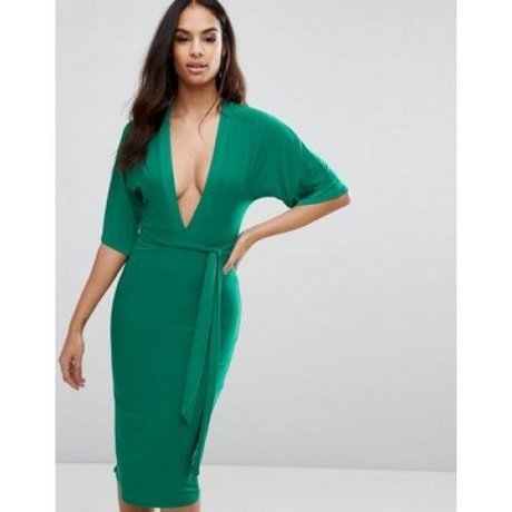 Robe mi longue verte