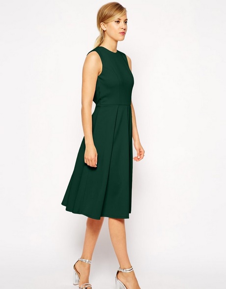 Robe mi longue verte