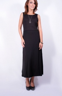 Robe noir simple longue