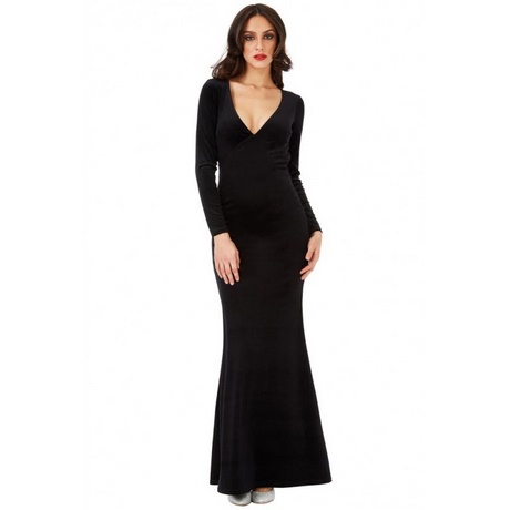 Robe noire longue manche longue