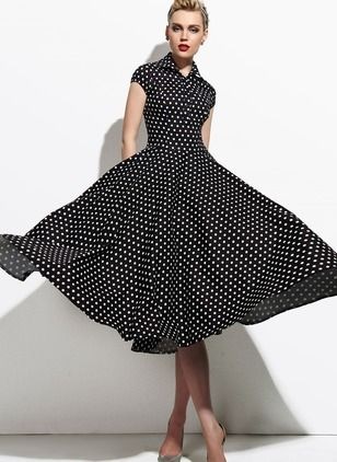 Robe noire mi mollet