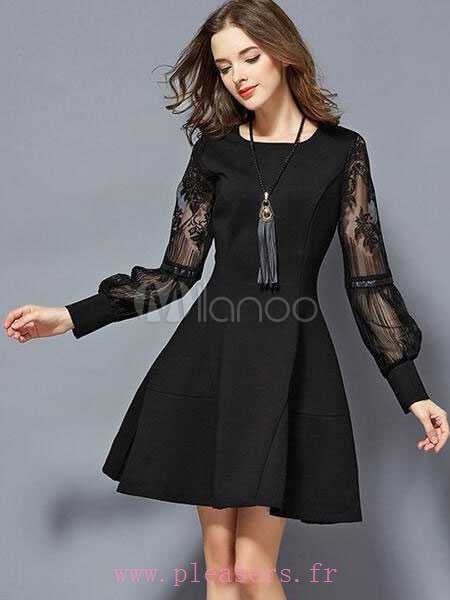 Robe patineuse manche longue