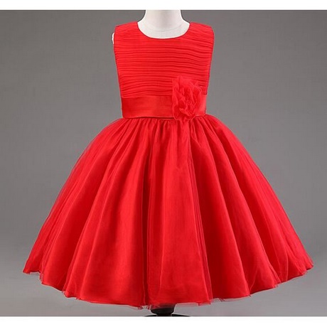 Robe rouge ceremonie fille