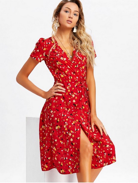 Robe rouge midi