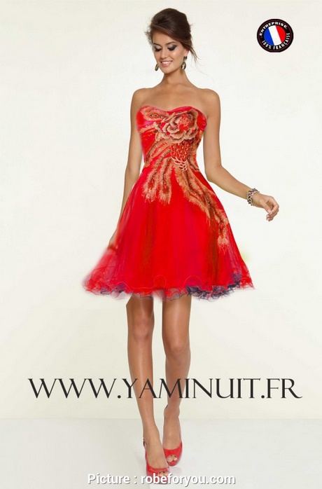 Robe rouge témoin mariage