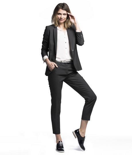 Pantalon tailleur femme noir