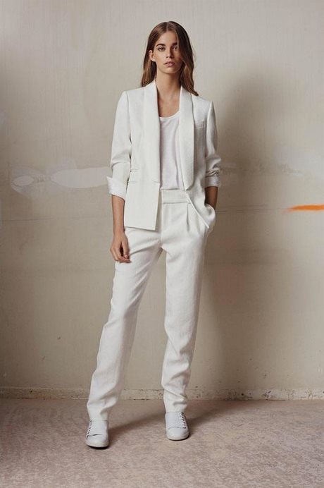 Tailleur blanc pour femme