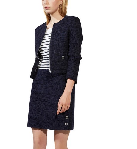 Tailleur bleu marine jupe et veste