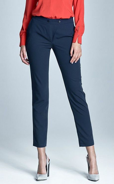 Tailleur femme pantalon bleu marine