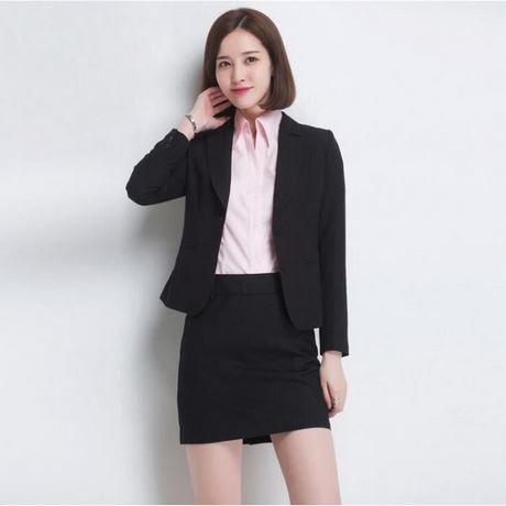 Tailleur jupe noir femme