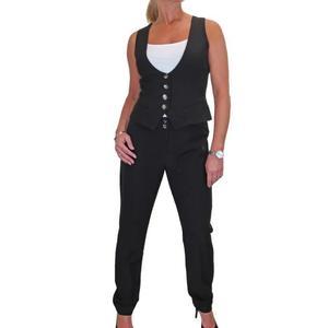 Tailleur pantalon femme avec gilet