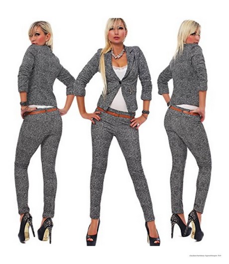 Tailleur pantalon femme avec gilet