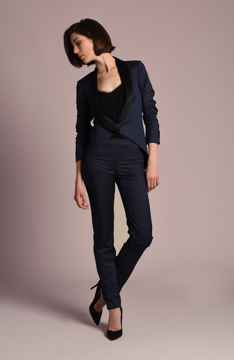 Tailleur pantalon femme noir chic