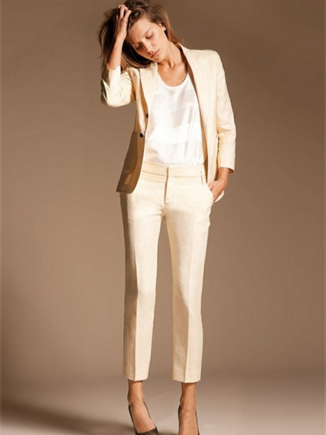 Tailleur pantalon femme noir et blanc