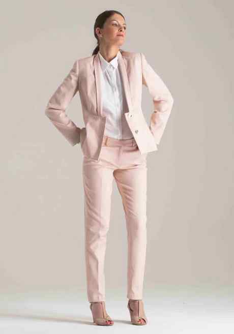 Tailleur pantalon femme rose