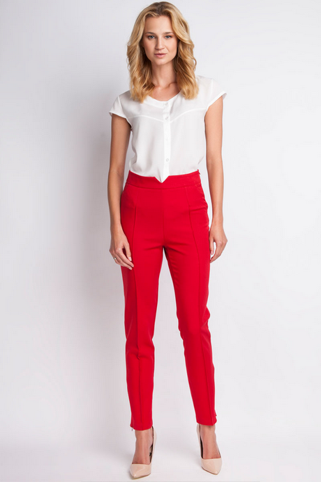 Tailleur pantalon femme rouge