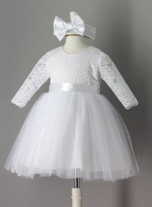 Robe blanche à manche longue