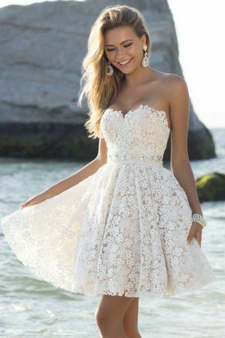 Robe blanche dentelle pour ado