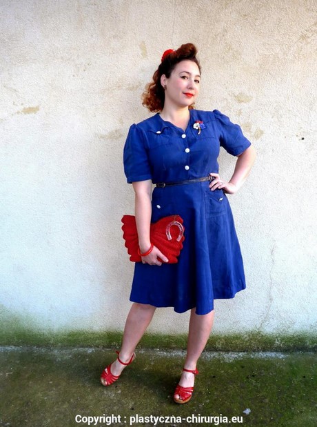 Robe bleu et rouge