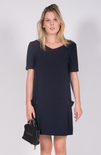 Robe bleu marine manche courte