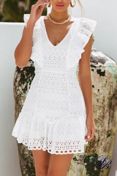 Robe boheme blanche dentelle