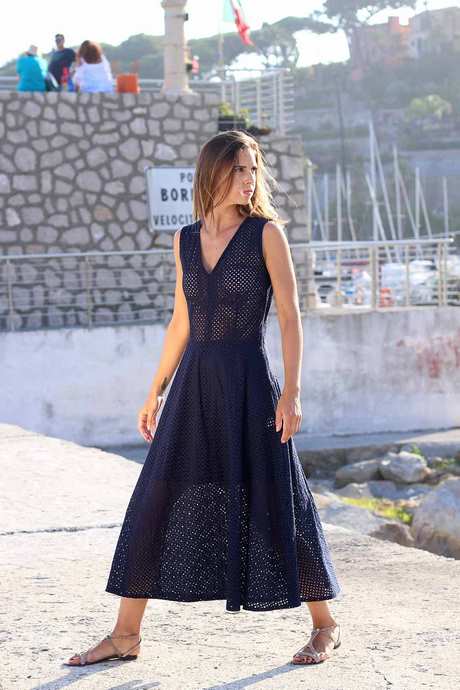 Robe coton et dentelle