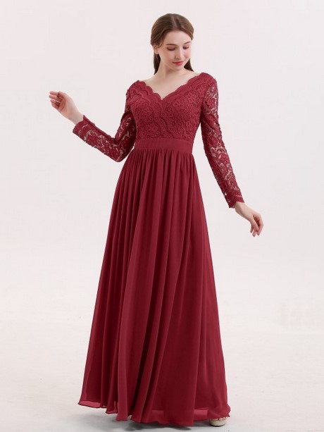 Robe dentelle rouge bordeaux