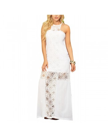 Robe fendue blanche