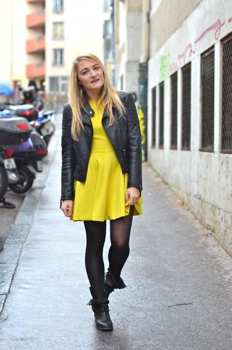 Robe hiver jaune